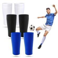 1 Pair Football Shin Guards, Provide Support And Compression, Suitable For Football, Hockey And Other Sports, With Optimized Pocket Design, Unisex Adult - Multicolor - View 2