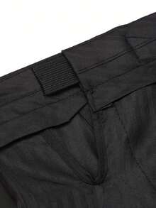 2 piezas Conjunto de traje de negocios para hombre, vestimenta formal para el lugar de trabajo, boda, ceremonia (Chaqueta + Pantalones) - Negro - Ver 7