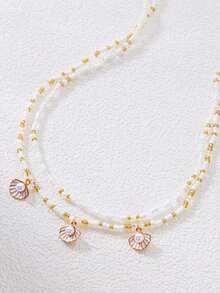 4pcs Beaded Multi-Layer Body Jewelry Chain, Boho Beach Resort Countryside Style Waist Chain For Women - Multicolor - View 5