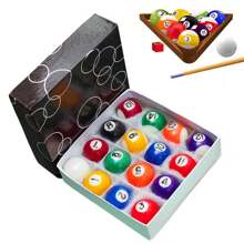 16 Stück Harz Billardkugeln Tisch Zubehör Ersatz Heim Spiel Erholung Spiele Billard Pool Kugel Set Pool Queue Kugeln Komplettes Set für Hotels (Zufällige Farbe)