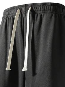 男士休闲阔腿运动裤 - 黑色 - 查看 6