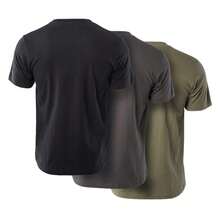 Mens TShirt (Pack Of 3) (Olivine/Forged Iron/Black) - Olive Green - View 2