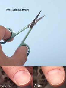 1 pièce Ciseaux multifonctions en acier inoxydable de couleurs arc-en-ciel pour la coupe des cuticules, outil de soin des ongles incarnés, convient aux hommes et aux femmes