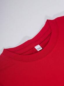 Gokntee Customizable Personalized T-Shirt With Printed Photo Or Design, Creative Pattern, Fashion Tee For Girls, Children Sports Top Short Sleeve Apparel, Quick Shipping, Red Color - Red - View 3