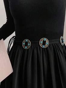 1pc Plain Retro Canvas Belt, Vintage Decorative High-End Tassel Waist Rope For Dresses, Versatile All Season Accessory With Ins Vibe