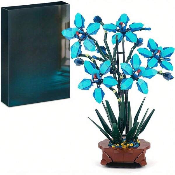 Blumentopf Pflanze Block Ornament insgesamt 1097 Teile DIY-Tools, geeignet für die Ausübung hands-on Fähigkeit, entwickeln Intelligenz, sondern kann auch als ein Zimmer, Hotel Desktop Ornamente, geeignet für Geschenke verwendet werden
