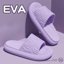 2025 Fashion Pleated EVA Slippers, Unique Pleated Design On Upper, Thick Non-Slip Durable Sole, Lightweight & Comfortable Wear, One-Piece Molded To Prevent Odor, Suitable For Home, Bathroom, Living Room, Outdoor, Beach, Street Walking, Guest Wear, Simple & Ins Style