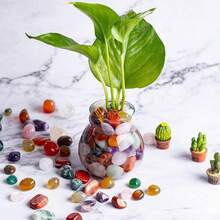 200 szt./150 szt./100 szt./50 szt./30 szt./20 szt./10 szt./5 szt. Naturalne kryształowe polerowane kruszone kamienie, surowe kamienie, mieszane kolorowe polerowane kamienie, kamienie bębnowane, kamienie do akwariów, kamienie do doniczek, dekoracyjne kamienie do oczek wodnych, miniaturowe kamienie dekoracyjne - Wielokolorowe - Zobacz 2