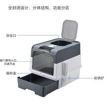 2 件套全封闭防臭猫砂盆 + 猫砂铲（不含除臭炭包，禁止运输物品）