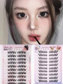 60/80/100/120 grupos de pestañas postizas Chang'e sin pegamento, pestañas postizas de gato de cara grande sin pegamento, maquillaje, maquillaje, pestañas, accesorios de viaje