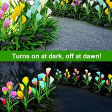 Solar Garden Lights, Calla Lily Flower Light, Color Changing Lights Outdoor For Garden Decoration, Yard Decor And Gift For Mother Simulation Flower Decorative Flower Lights For Garden Patio Yard Pathway Decoration
