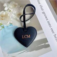 Customized Initials 1pc Five PU Leather Heart Shape Ladies Luggage Bag Charm Pendant, Monogrammed Heart Women Handbag Pendant Gift, Personalized PU Leather Heat Keychain, Tassels For Jewelry Making Key Chain DIY Craft Bag Accessories, Multifunction, Versatile, Large Capacity, Lightweight, Functional, Practical, All-Purpose, Colorful, Cute - Multicolor - View 17