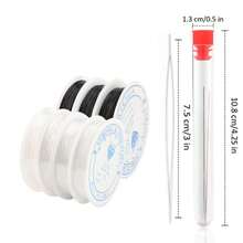1 Set: Elastic Crystal Thread + 2pcs Beading Needles, DIY Handmade Jewelry Beading Supplies - Beading Needlework Set - View 7