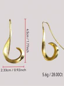 1 par de pendientes de aro elegantes con estilo bohemio y diseño asimétrico único, adecuados para uso diario y regalo para mujeres en el Día de San Valentín