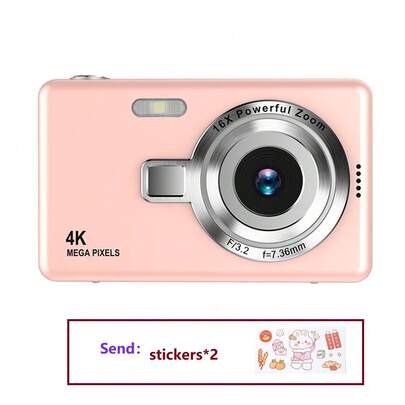 2,4 inç Dijital Fotoğraf Makinesi: 50 MP, 16x Dijital Zoom, Kompakt Dijital Fotoğraf Makinesi, Noel Hediyesi, 2 Etiketle Birlikte Gelir