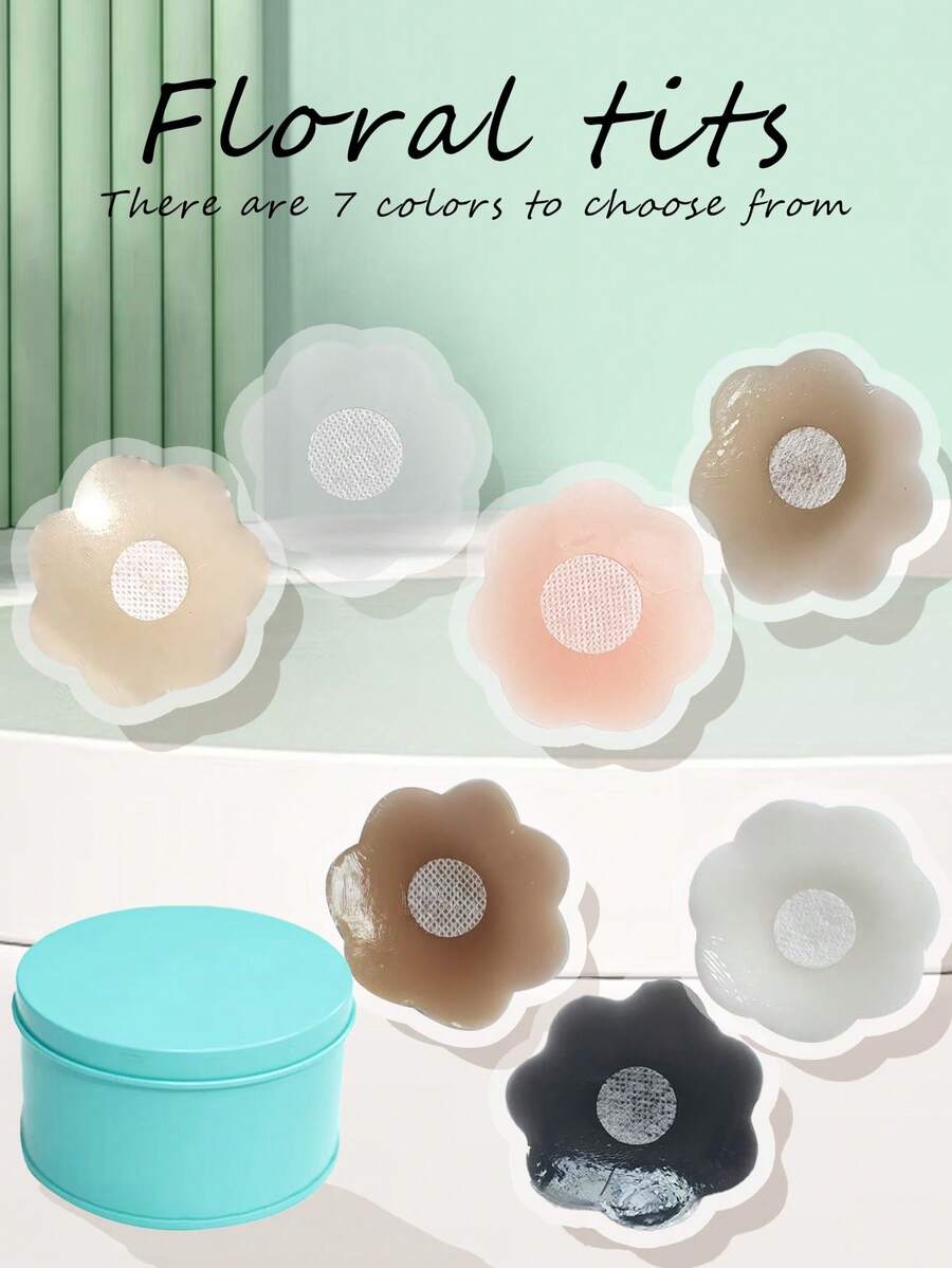 Pattern-Type Silicone Breast Stickers Lift Breast Stickers Women's Invisible Anti-Slip Breast Stickers Anti-Bulge Spot Breast Stickers Summer Thin Silicone Nipple Stickers - Multicolor - View 1