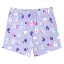 Harry Bear Animal Pyjamas | Girls Flamingo Sloth Panda Pug Pyjamas | Girls Shorts PJs - Lilac Purple - View 3