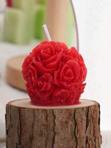 1pc Mini Rose Ball White/Red/Pink Scented Candles,Soy Wax Aromatherapy Scented Candles,Fresh Air, Enhance Home Atmosphere And Photo Environment Props,Aromatherapy Candle Decoration,For Family Bedrooms, Birthdays, Weddings, Spring,Wedding Decor,Home Decor,Gift Idea For Wedding Season, Mother's Day Creative Premium Gift