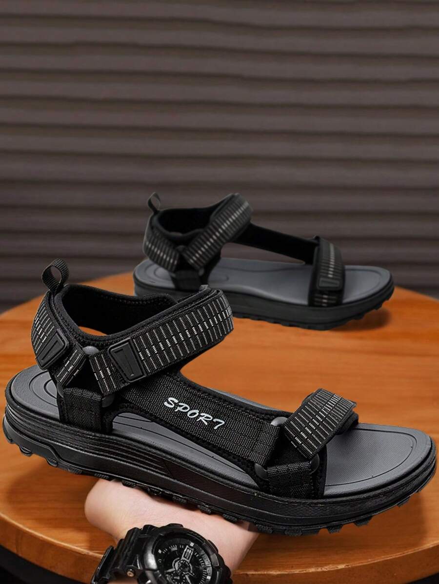 2025 Neue Herren Sport-Sandalen, gewebter Oberteil, EVA Doppelschicht-Laufsohle, modisch leicht atmungsaktiv, weich & bequeme Herren Strand Schuhe Sandalen