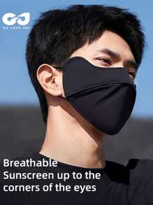 GOLOVEJOY 1 Stück GOLOVEJOY Herren Sommer atmungsaktive Gesichtsmaske aus Eisseide, minimalistischer hochwertiger Gesichtsschutz, Outdoor-Sonnenschutz, UV-Schutz, Staubschutz, Sport-Fahrradmaske - Unisex