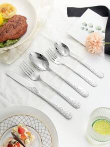 Ensemble de 20 pièces de couverts en acier inoxydable, comprenant couteaux, fourchettes et cuillères. Ensemble de couverts occidentaux convenant pour la maison, la cuisine, le restaurant, l'hôtel et les mariages. Ensemble d'ustensiles de cuisine.