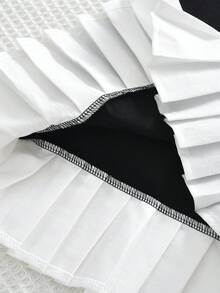 夏季少女可爱蝴蝶结梭织布连衣裙 - 黑色 - 查看 9