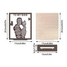 Mother's Day Wooden Centerpieces Table Decoration, Father's Day Table Topper Sign Wood Craft Center Piece Decor For Home Decor