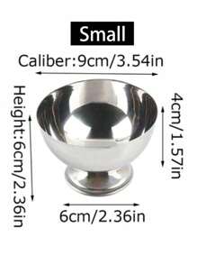 1pc Stainless Steel Tall Pudding Cup, Dessert Cup, Ice Cream, Jelly Bowl, Ins-Worthy High-Quality Ice Cream Cup