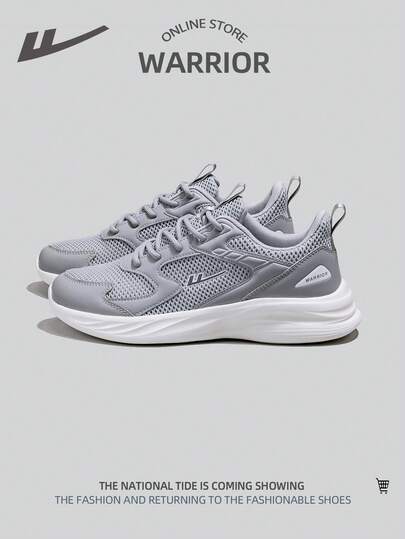 WARRIOR 1 Par de Zapatos Casuales Versátiles de Moda para Hombres con Cordones Bloques de Color y Transpirables