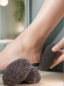 1/2 Peças Pedra-pomes Natural Esfoliante para os Pés - Ferramenta de Lixa de Pedra Vulcânica para Suavizar as Mãos e os Pés, Remove Rapidamente os Calos (Textura Assimétrica em Favo de Mel e Cor Aleatória)