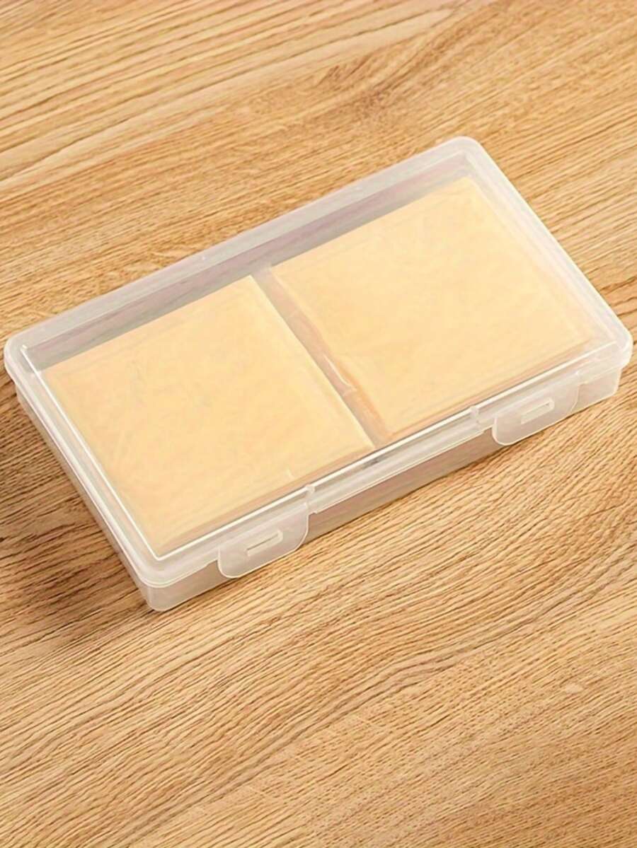 1pc PP Material Transparent Butter, Cheese, Refrigerator Food Storage Container, Suitable For Kitchen, Fridge, Dry Storage - White - View 1