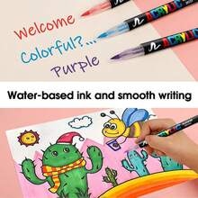 3支装，英文白色马克笔，快干防水油画遮盖笔，不褪色物流绘画白漆高光笔，学校用品，返校 - 馬克筆套裝H - 查看 6