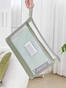 1pc A4 Transparent Mesh File Organizer With Double Zippers - Spacious And Portable Files Storage Bag For School,Office Supplies And Home, Four Colors To Choose From,Back To School,School Supplies - Multicolor - View 5