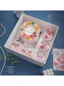 1/3pcs Cupcake And Cake Box, 5 Cupcake Slots And 1 Cake Slot, Cupcake Cake Baking Supplies Box, Snack, Donut Packaging Boxes