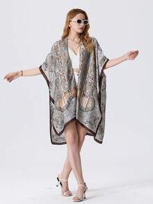 1 Piece Paisley Pattern Bohemian Shawl - Multicolor - View 10