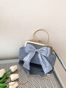 New Sequin Chain Evening Clutch Bag, Women Fashion Celebrity Party Purse, Solid Color Crossbody Handbag