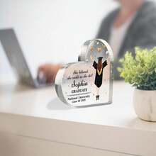 Hyturtle Personalized Class Of 2025 Plaque - Inspirational Graduation Gifts For Women - Senior 2025 Gifts For Her - College Grad Gifts - Graduate Gifts - Custom Name Acrylic Plaque Table Decoration - Multicolor - View 3