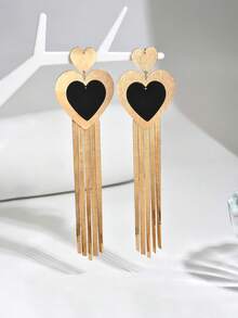 1 对创意新款欧美风格夸张流苏马赛克时尚优雅耳环