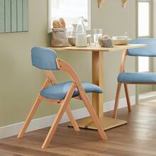 SoBuy FST92 Folding Kitchen Chair With Padded Seat And Backrest W X H X D Approx.: 47 X 77 X 60 Cm - Blue - View 5