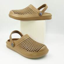 Men Thick Sole Breathable EVA Fisherman Sandals, Slip-On Shower Slides For Driving, Beach, Quick Drying, Summer - Coffee Brown - View 3