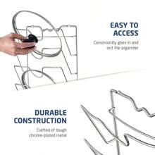 1 pièce Organisateur de couvercles de casserole suspendu en métal , Étagère de rangement murale à plusieurs niveaux pour casseroles et couvercles, Accessoire de cuisine gain de place pour la maison et les restaurants
