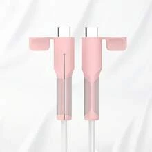 Charger Cable Protector,Type-C To Type-C/USB A To Type-C Silicone Charger Cable Protector,2024 New 2 In 1 Data Cable Protectors And Winders,Cell Phone Charger Cable Protector Charger Protector