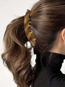 Large Banana Clips, Practical Shower Gadgets, Simple Vertical Hair Clips, Bathroom Hair Clips, Airy Hair Clips, Ponytail Clips, Back Of The Head Grab Clips, Fashion Grab Clips Hair Accessories Headdresses, Suitable For Fall Decor, Work And Showers Back To School - Multicolor - View 10