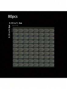 80-800pcs Double Sided Adhesive Tape - Removable Wall Mounting Sticky Gel Tape - Washable Traceless Transparent Tape For DIY Craft, Home Office Carpet Rug Couch Cushion Gripping - Clear - View 5