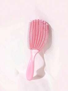 6件套美发造型梳套装，干湿两用卷发梳，适合3/4 ABC自然卷发，超细喷雾瓶，尖尾梳，发际线及后颈边缘梳，适合粗细发质，护发工具 - 粉色 - 查看 4