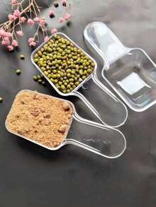 2pcs Mini Clear Acrylic Plastic Scoops - Multipurpose Containers For Candy, Ice Cream Bars, Coffee, Flour, Dessert Buffets - Ideal For Kitchen, Weddings, Parties, Candy Bar Supplies,School Supplies - Multicolor - View 5