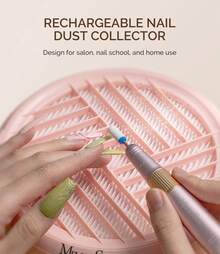 SProR Nail Dust Collector With Ventilation Holes, Powerful Vacuum Fan For Gel Nails, Low Noise, SProR Pink Kit With Reusable Filter For Nail Tech-Pink - Hồng - Xem 2