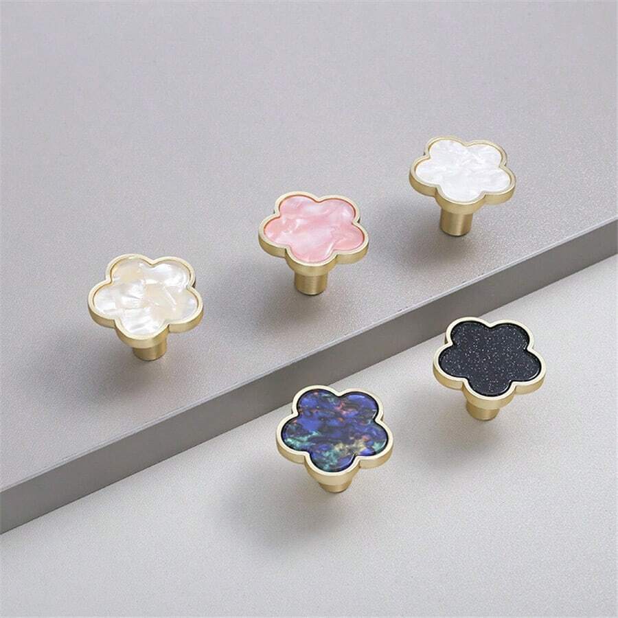 1 Pc European Style Shell Handles Zinc Alloy Flower Star Moon Cloud Furniture Handles Cabinet Dresser Drawer Knobs Cupboard Wardrobe Door Pulls Furniture Door Handle Hardware