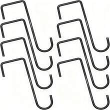 10 Pcs Fence Hooks Patio Hooks, Fence Hooks Hangers, Pergola Hooks Powder Coated Steel Rustproof Patio Fence Hangers For Hanging Plants, Planters, Bird Feeders, Lights, Indoor & Outdoor(White Or Black) - White - View 2