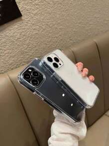 2pcs High-Quality Transparent Crystal Shield Acrylic Smooth Glossy Minimalist Full Coverage Anti-Drop Phone Case Compatible With Iphone 15/15 Pro Max/15 Pro/15 Plus/11/12/13/14/16 Pro Max/XS/XR/11 Pro/11 Pro Max/12 Pro/12 Pro Max/13 Pro/13 Pro Max/7 Plus/14 Pro/14 Pro Max/14 Plus/16 Pro/16 Plus/7 Plus/8 Plus/8/SE2 Waterproof Shockproof Scratch Resistant